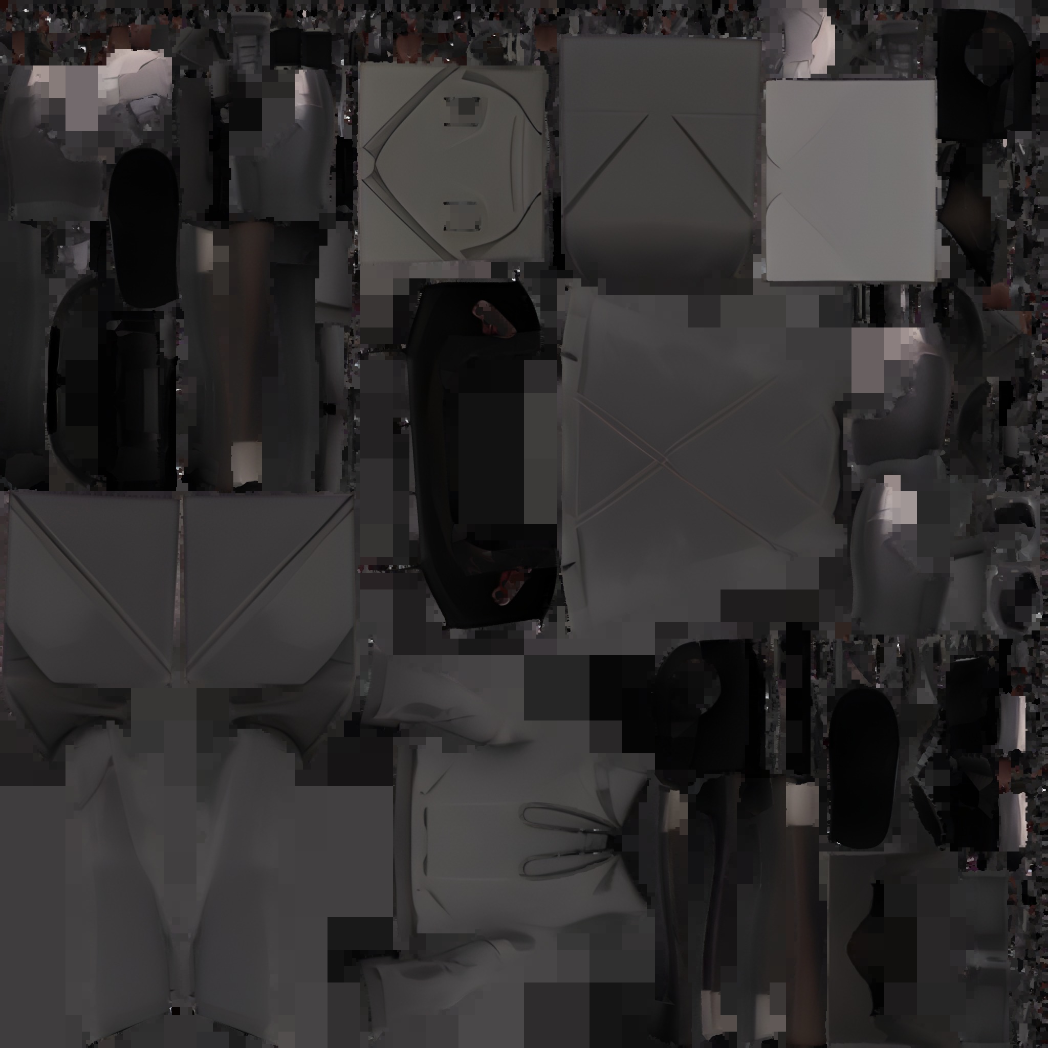 chico con caja en la cabeza  3D model_1