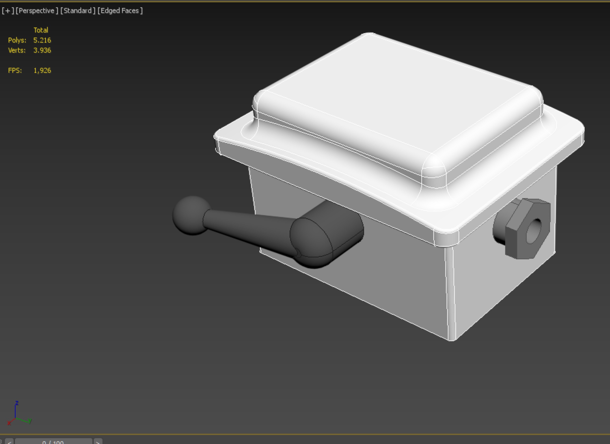 HANDLE LEVER CAM STARTER COS CHANGE OVER SWITCH OHM TOGGLE KNOB 3D model_17