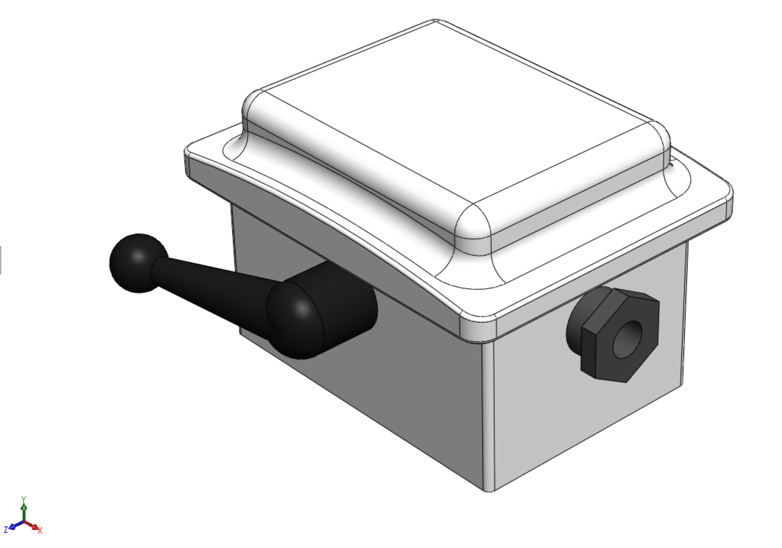 HANDLE LEVER CAM STARTER COS CHANGE OVER SWITCH OHM TOGGLE KNOB 3D model_19