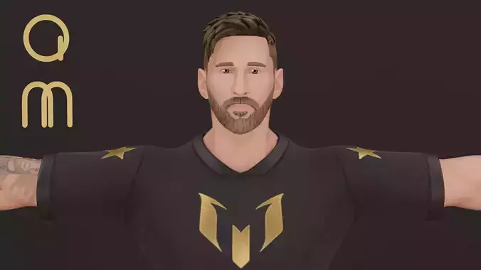 Fortnite - Lionel Messi Low-poly 3D model