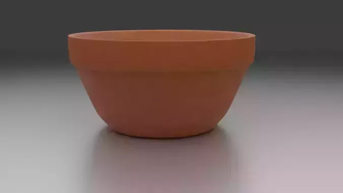 clay pot 3d model textured for free Low-poly 3D model