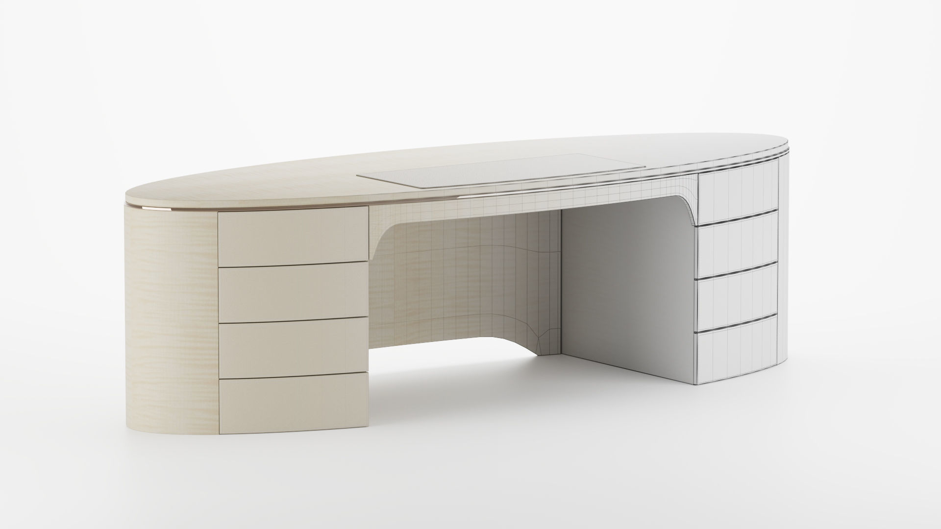 LONGHI Ida Writing Desk 3D model_10