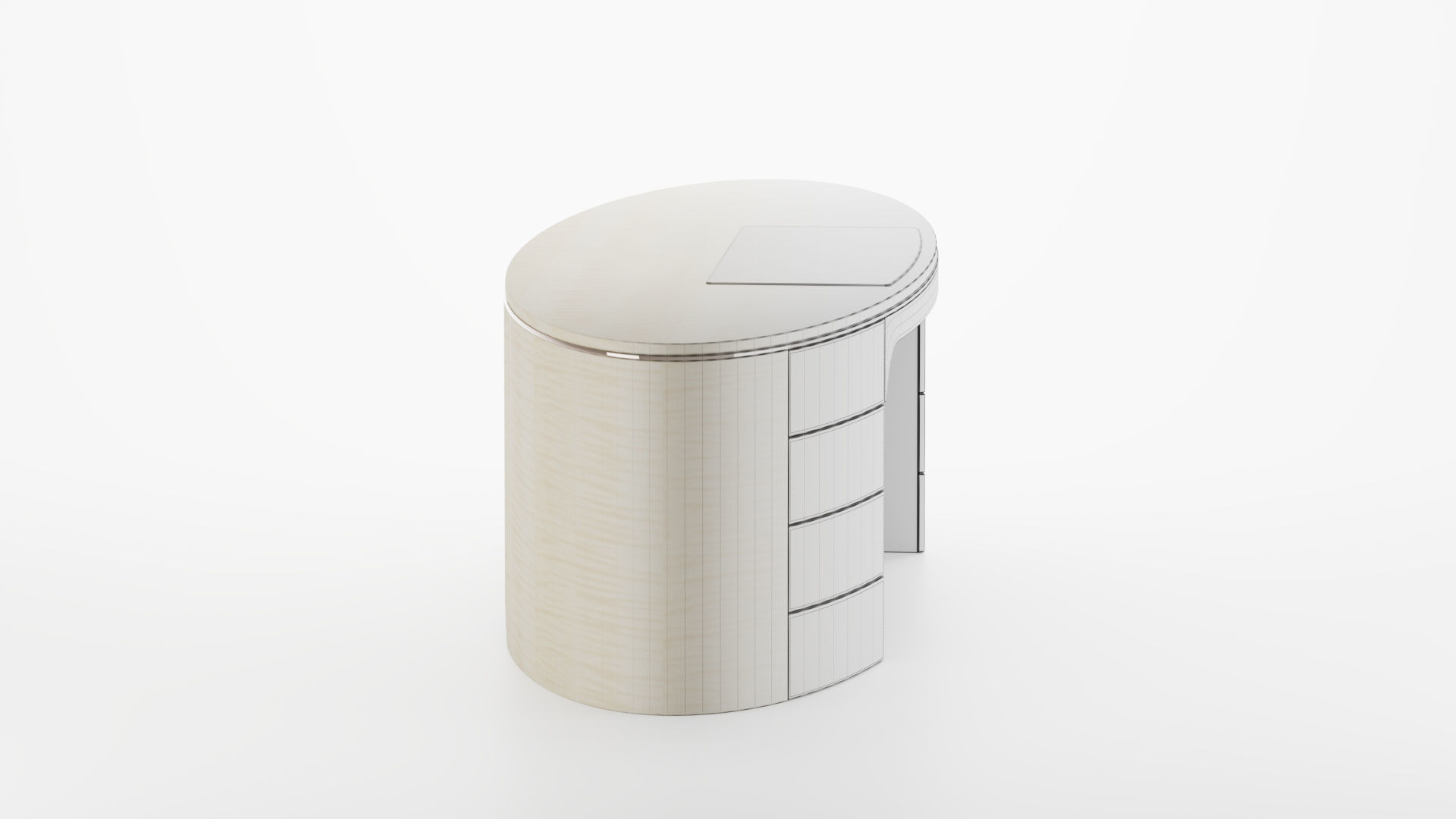 LONGHI Ida Writing Desk 3D model_11