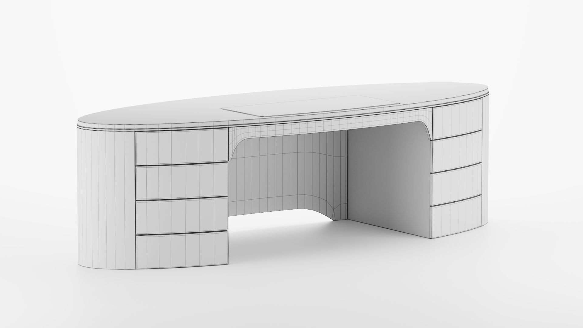 LONGHI Ida Writing Desk 3D model_6
