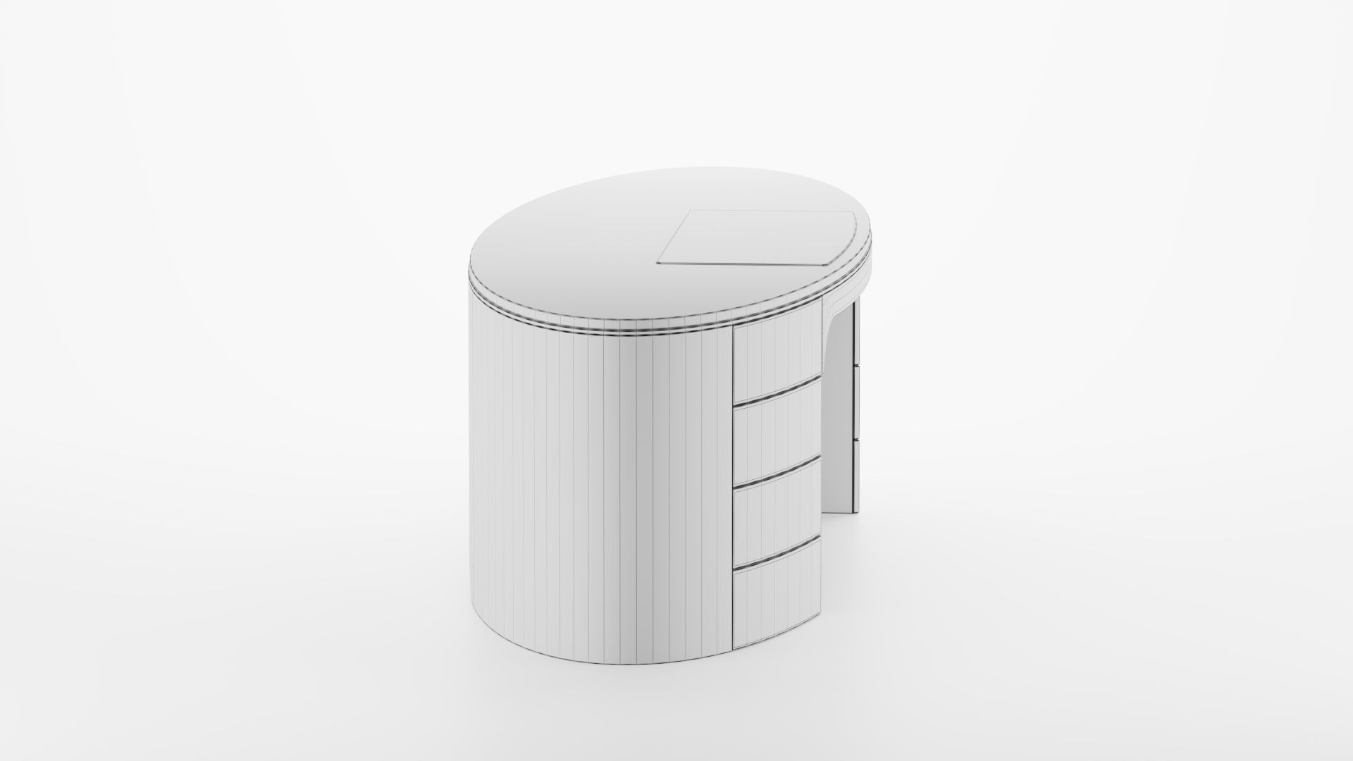 LONGHI Ida Writing Desk 3D model_7