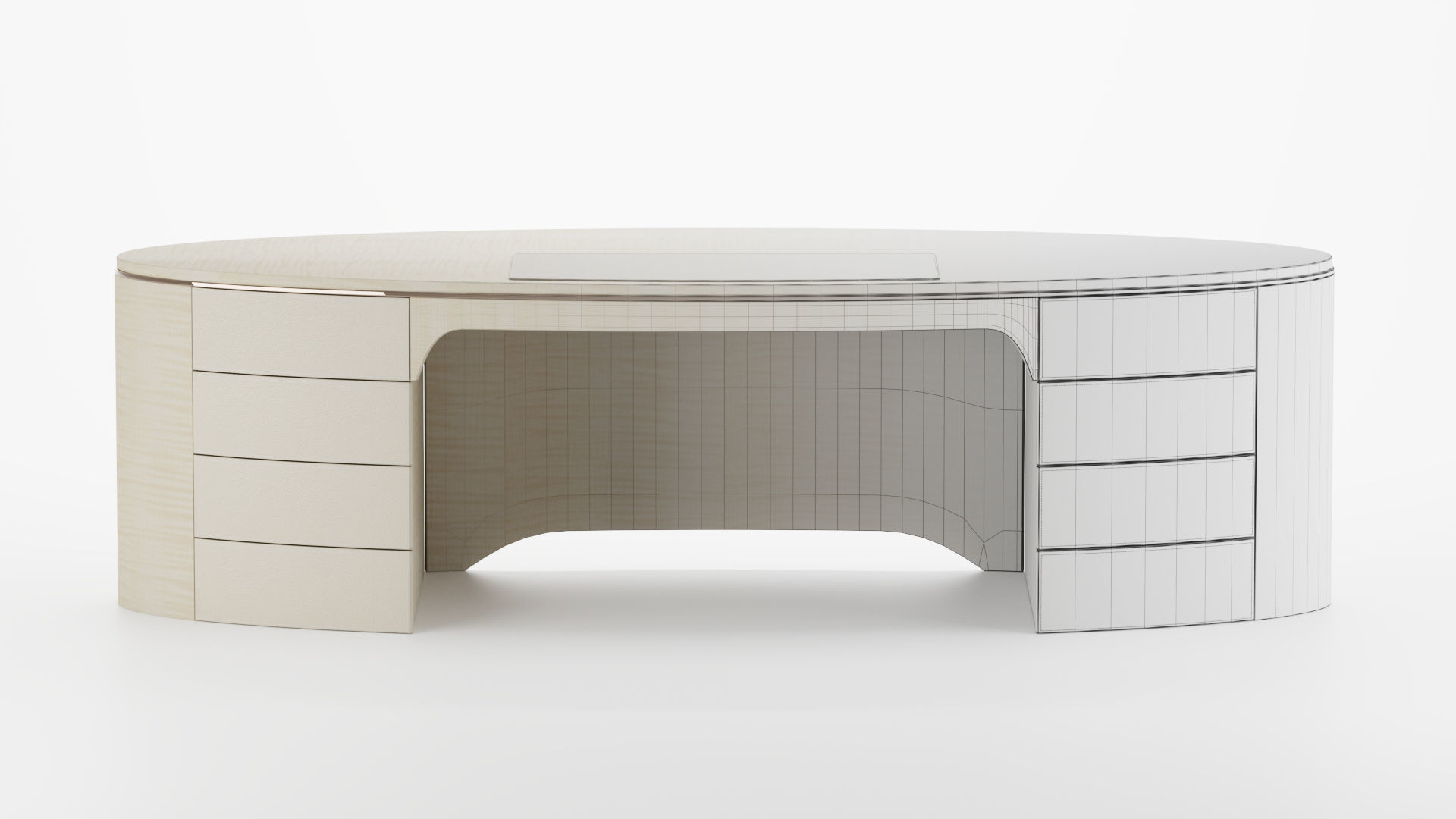 LONGHI Ida Writing Desk 3D model_9