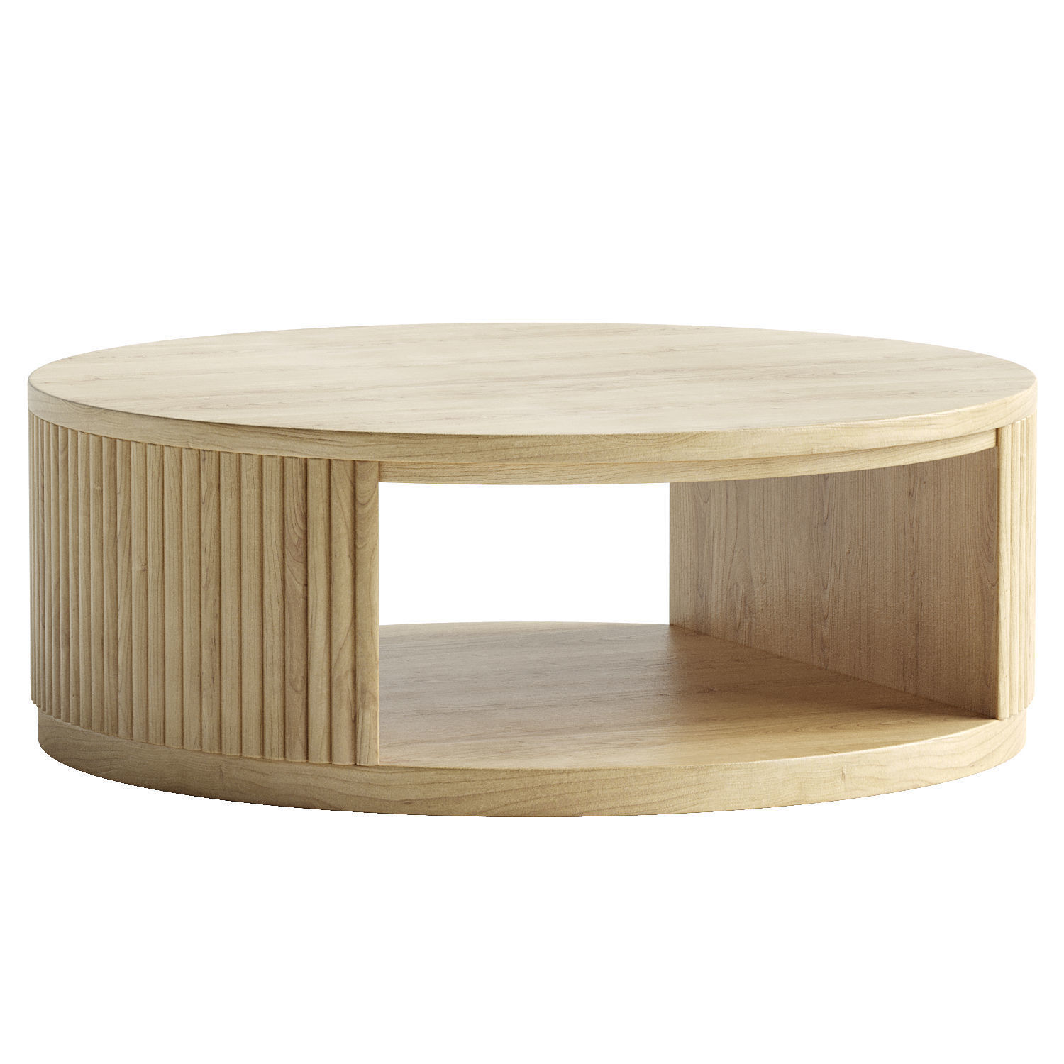 Fitzroy Modern Natural Acacia Coffee Table 3D model_1