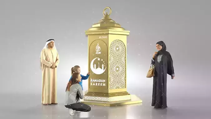  Ramadan Decoration Arabic Lantern EID  SETUP Islamic 3D model