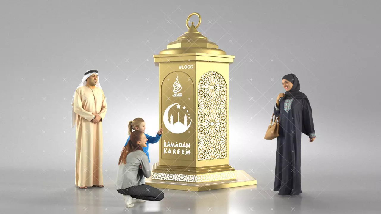 Ramadan Decoration Arabic Lantern EID SETUP Islamic 3D model 3D model