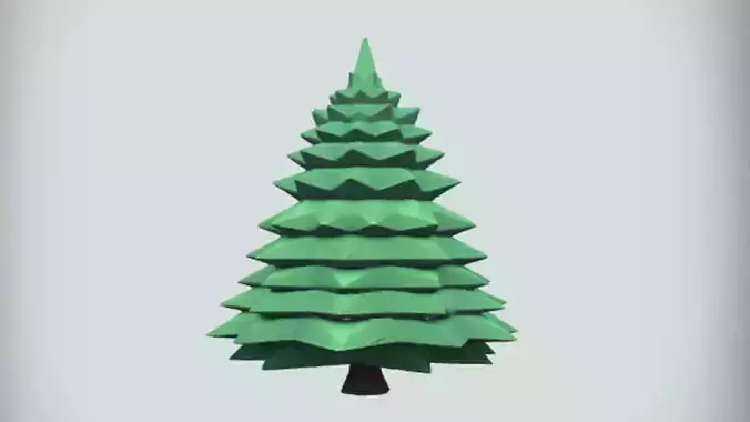 stylized evergreen tree 3D Model