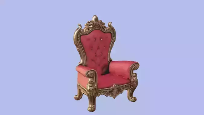 Majestic Throne  Game Ready 3D Model