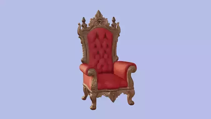 Majestic Throne Game Ready 3D Model
