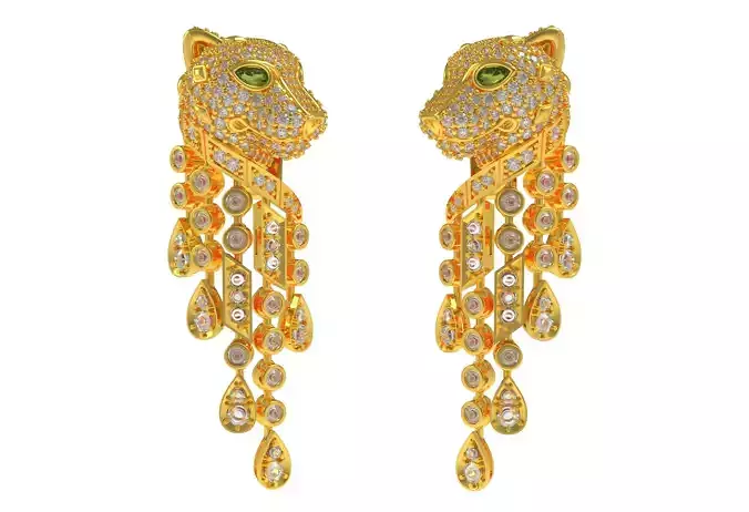 Panther Hip Hop Earring