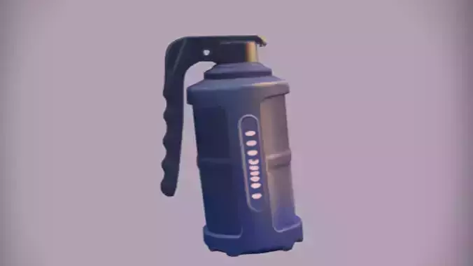 grenade with handle and markings 3D Game Ready Model 3D model