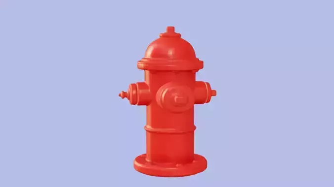 Fire Hydrant 3D Game Ready Model