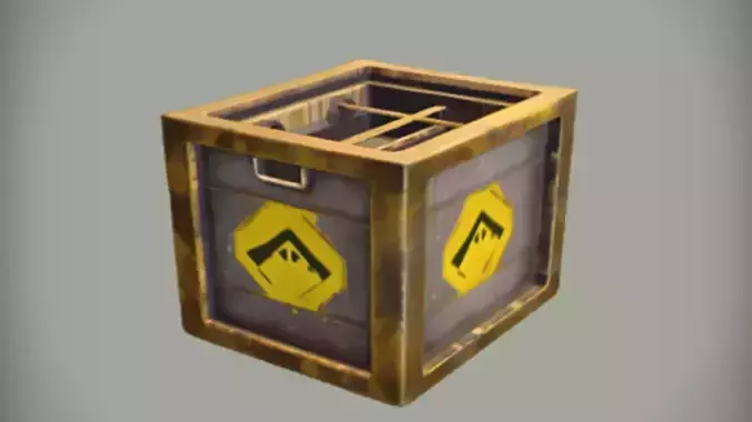 weathered industrial crate 3D Game Ready Model