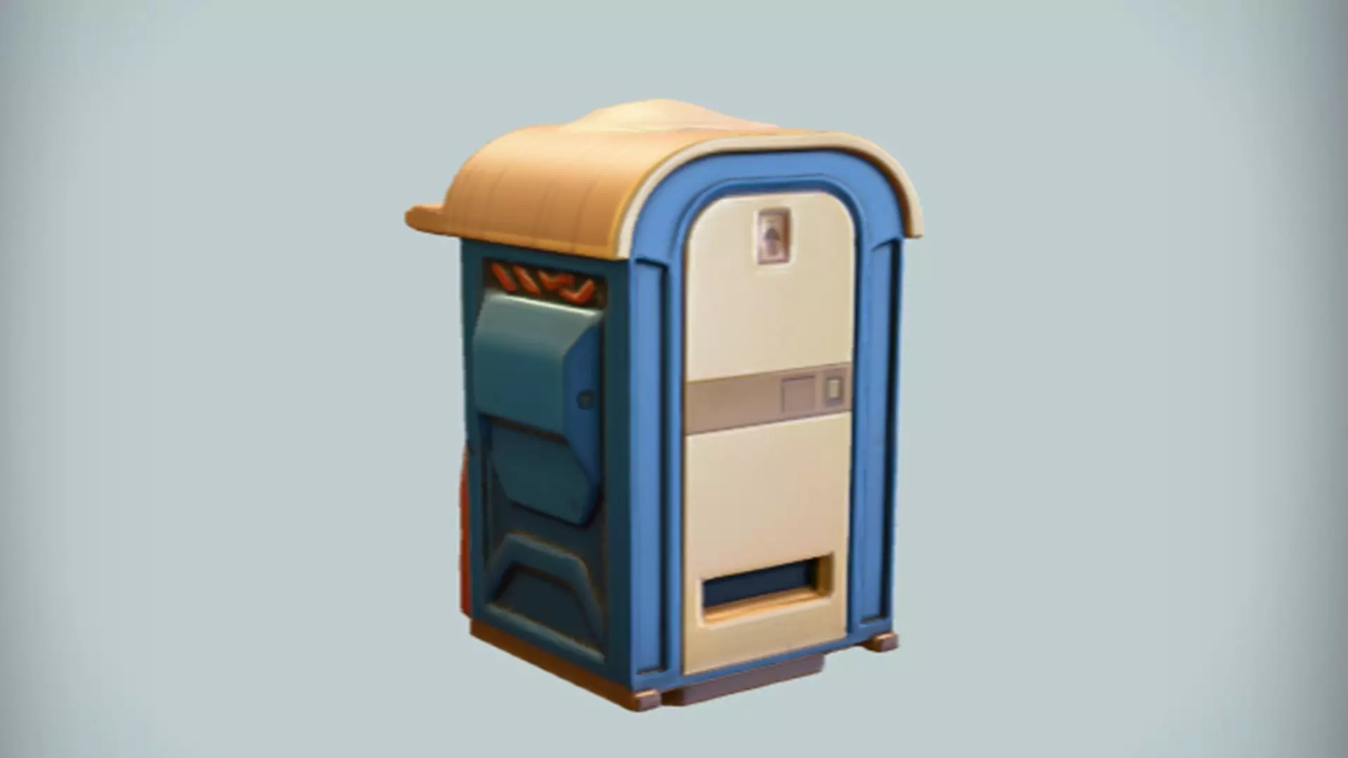 portable restroom 3D Game Ready Model 3D model_0