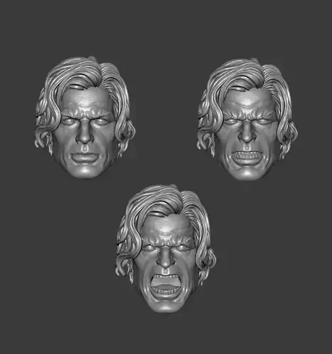 DC ABSOLUTE SUPERMAN EXPRESSIONS 3-PACK 3D print model