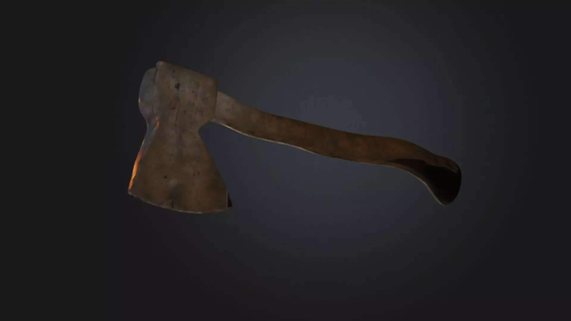 Old Rusty Axe 3D Game Ready model with Texture 3D model_0