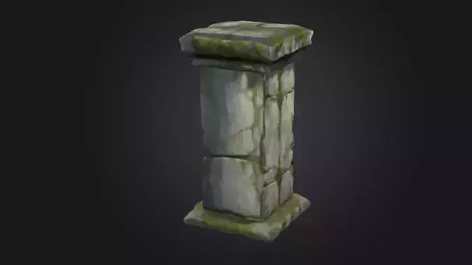 A weathered stone pillar 