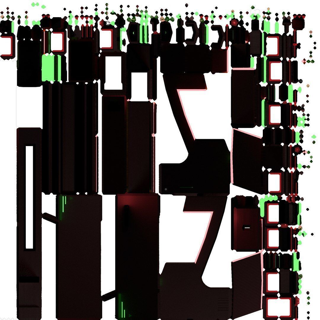 Like Gun Low-poly 3D model_3