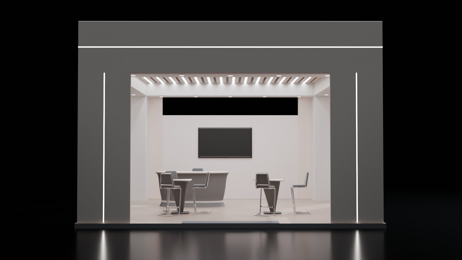 Exhibition Booth 3 3D model_1