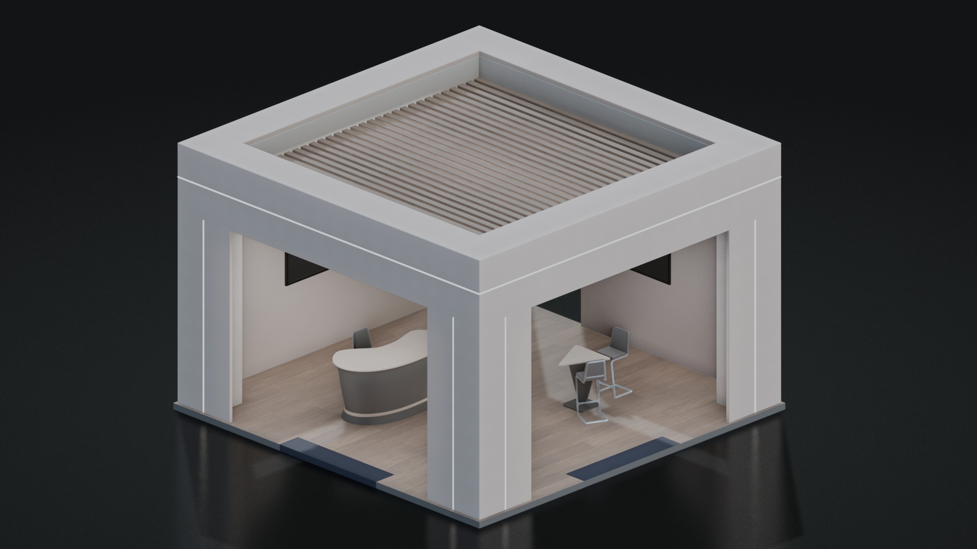 Exhibition Booth 3 3D model_5