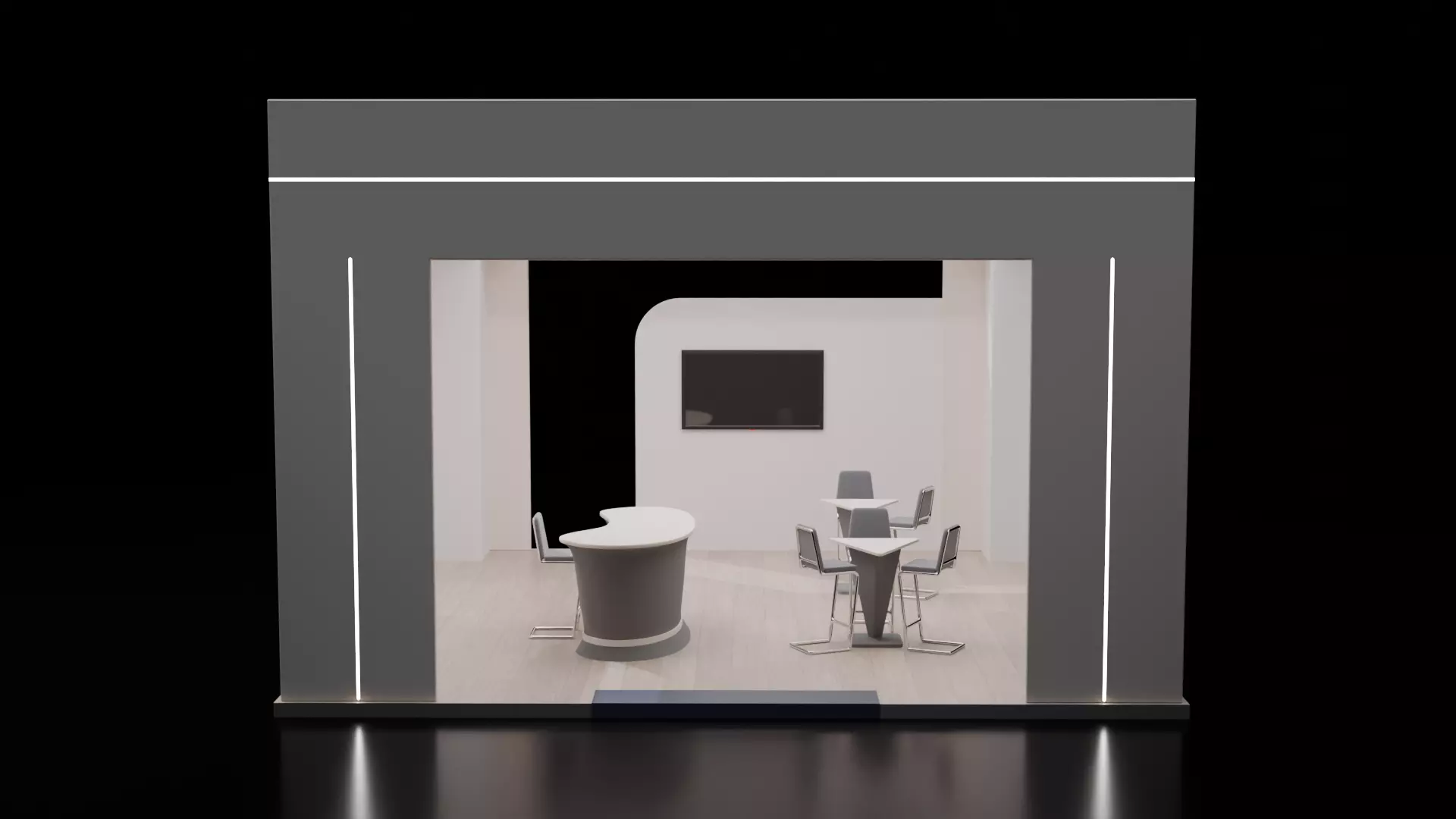 Exhibition Booth 3 3D model_0