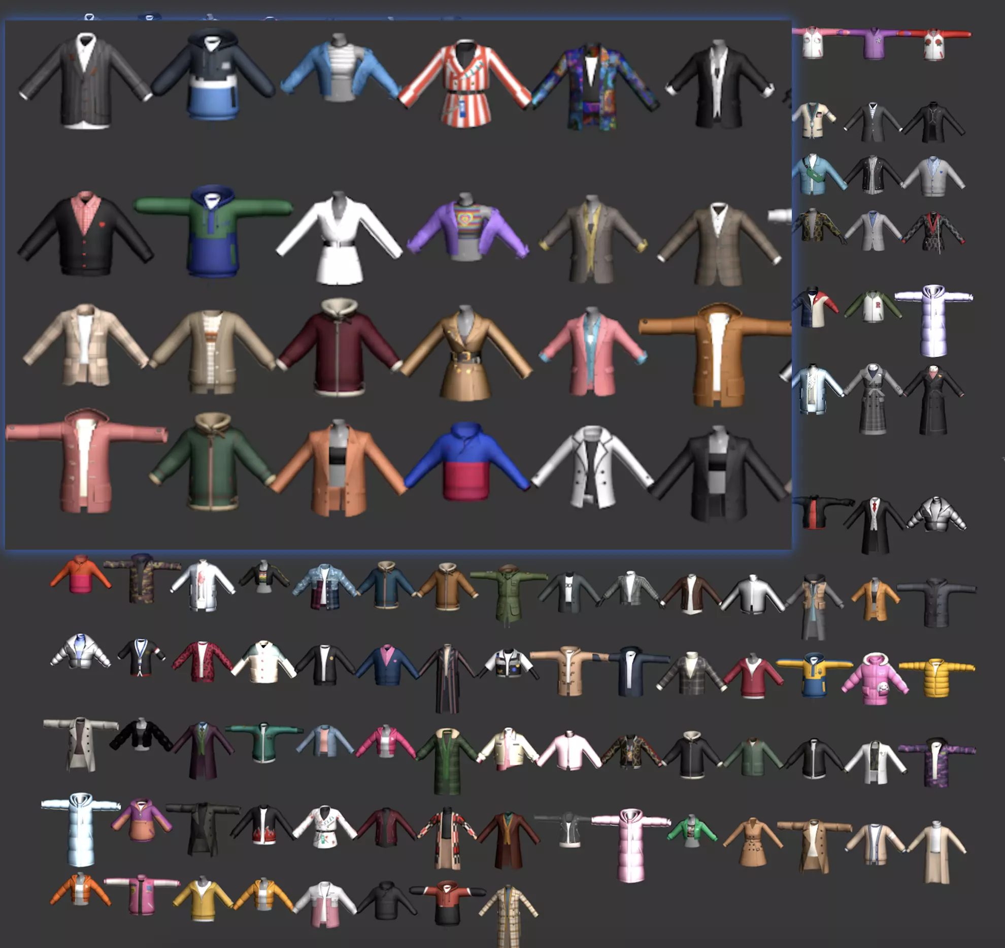 Many Cartoon Cloth with Texture Low-poly 3D model collection 2 Low-poly 3D model_0