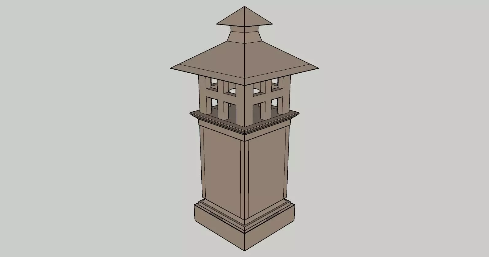 Lamp Post 3D print model_0