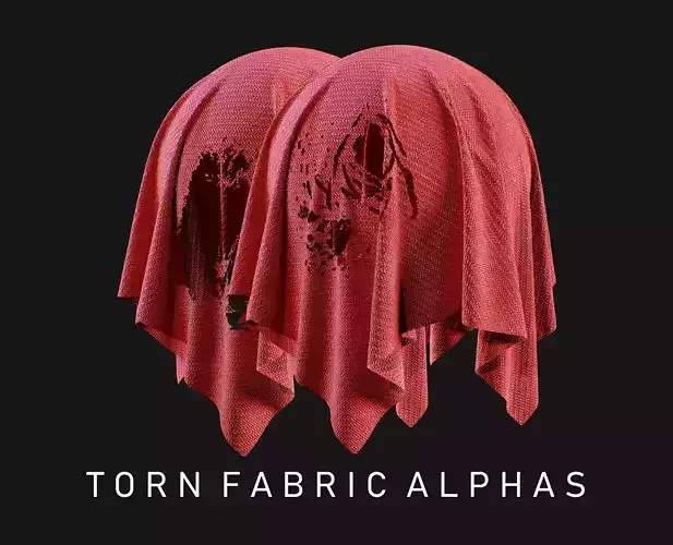 33 Torn Fabric Alphas Vol 3 and Video Tutorial