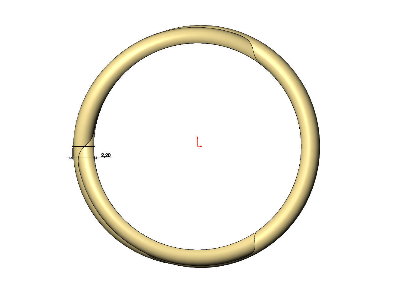 Triple interlocking hoop wire ring US sizes 6to12 3D print model_7