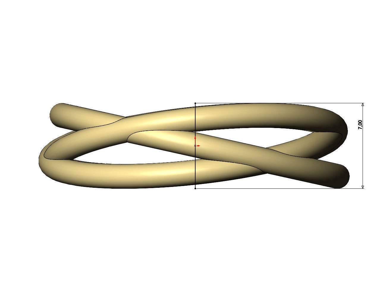 Triple interlocking hoop wire ring US sizes 6to12 3D print model_8