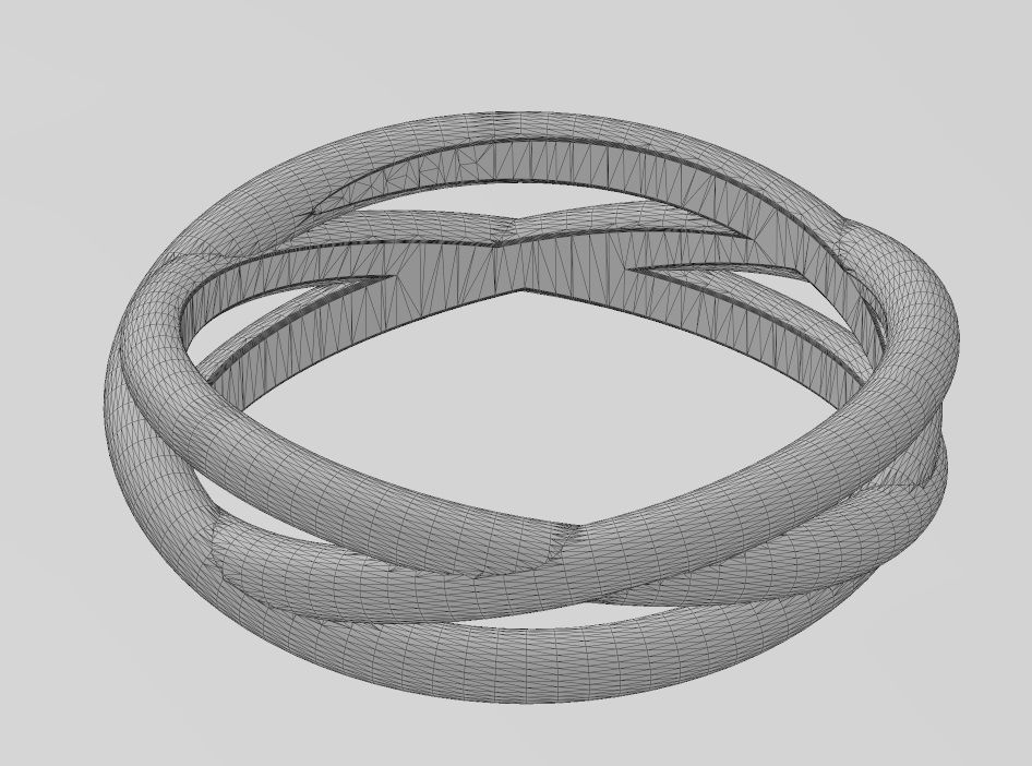 Triple interlocking hoop wire ring US sizes 6to12 3D print model_15