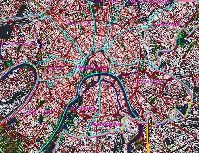 Moscow Map 3D print model