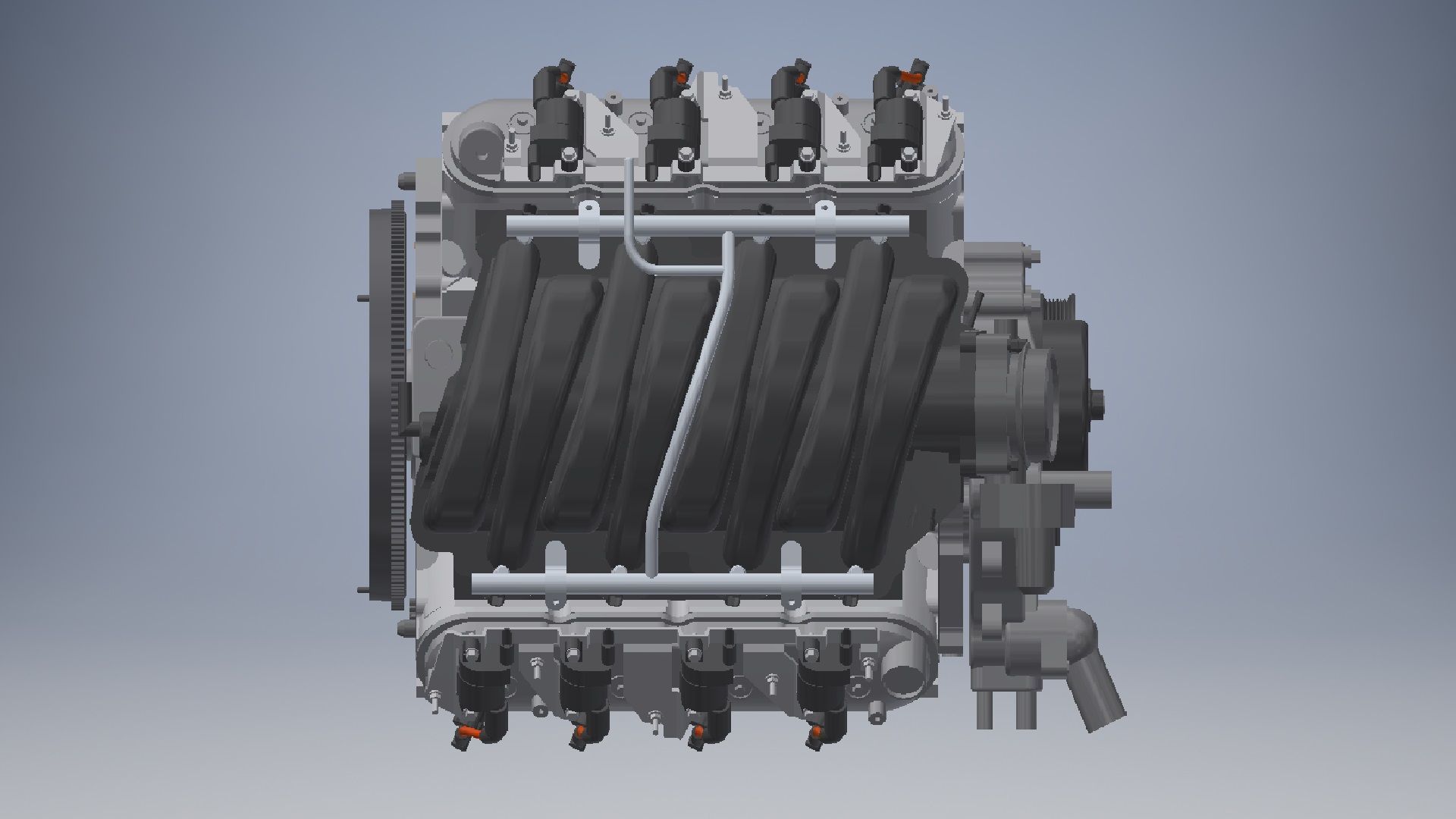 V8 cylinder engine 3D model_15