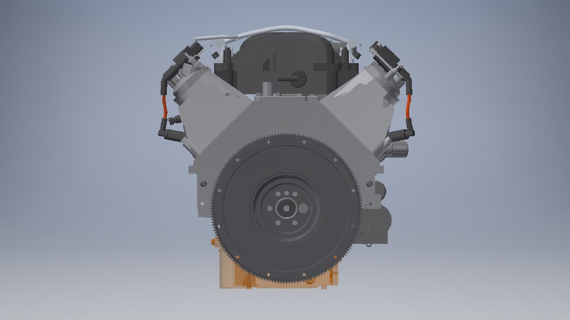 V8 cylinder engine 3D model_11