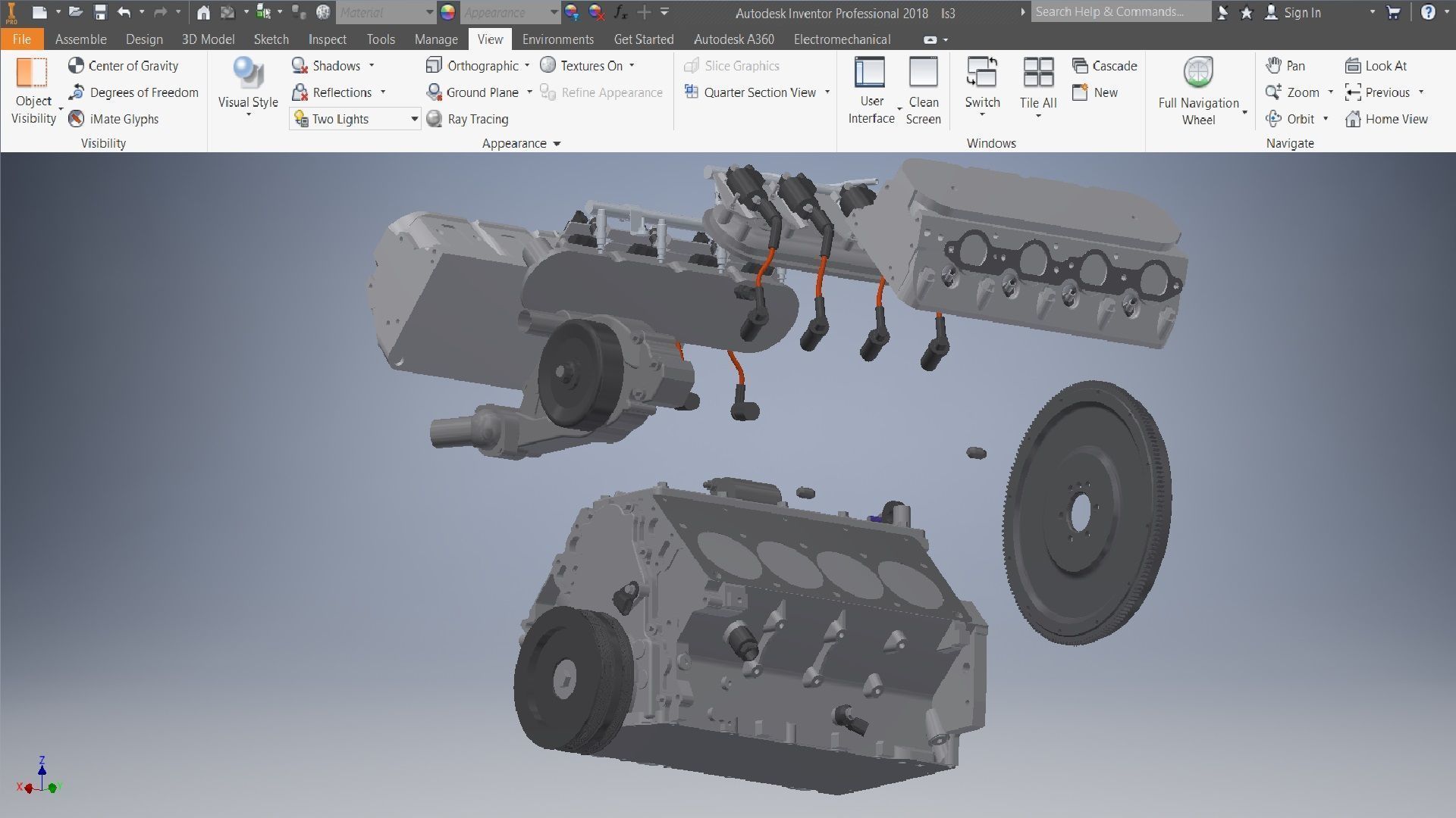 V8 cylinder engine 3D model_10