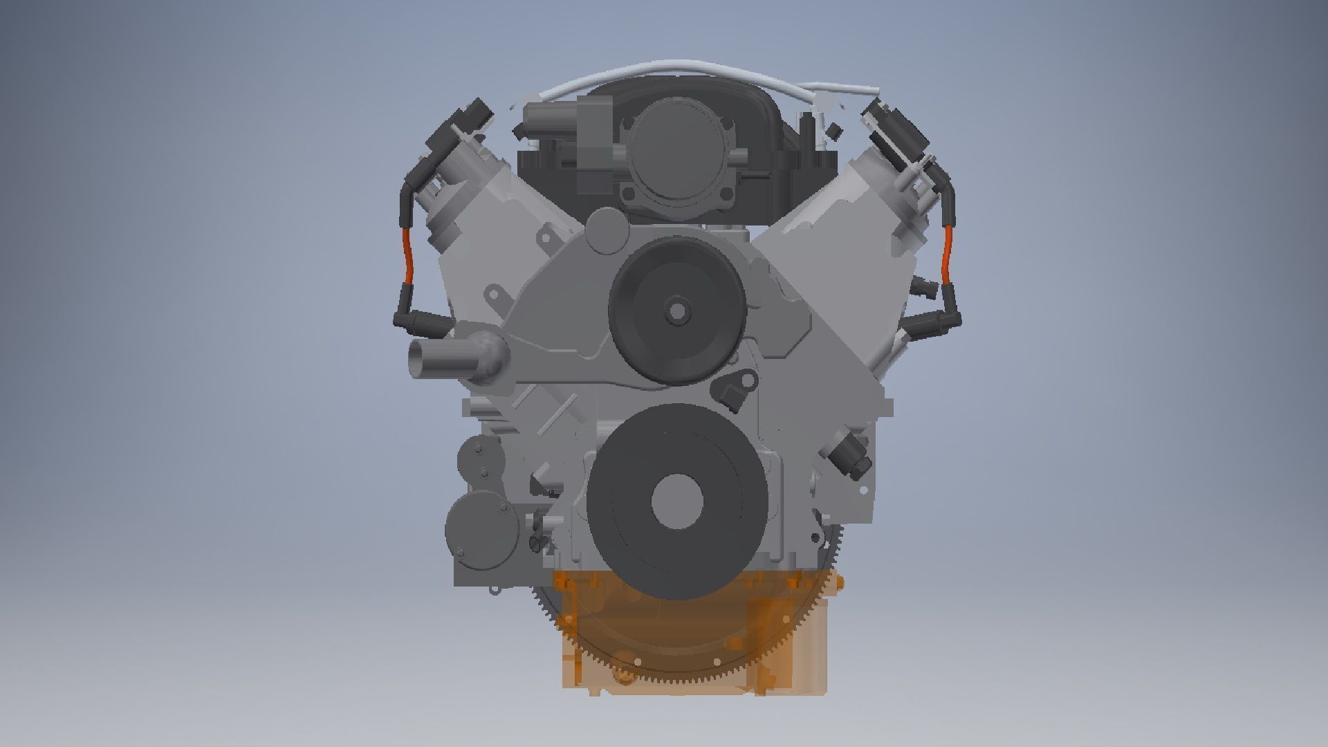 V8 cylinder engine 3D model_13