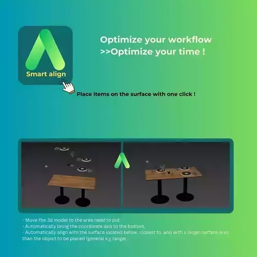 Smart Align Place items on the surface with one click 3D model