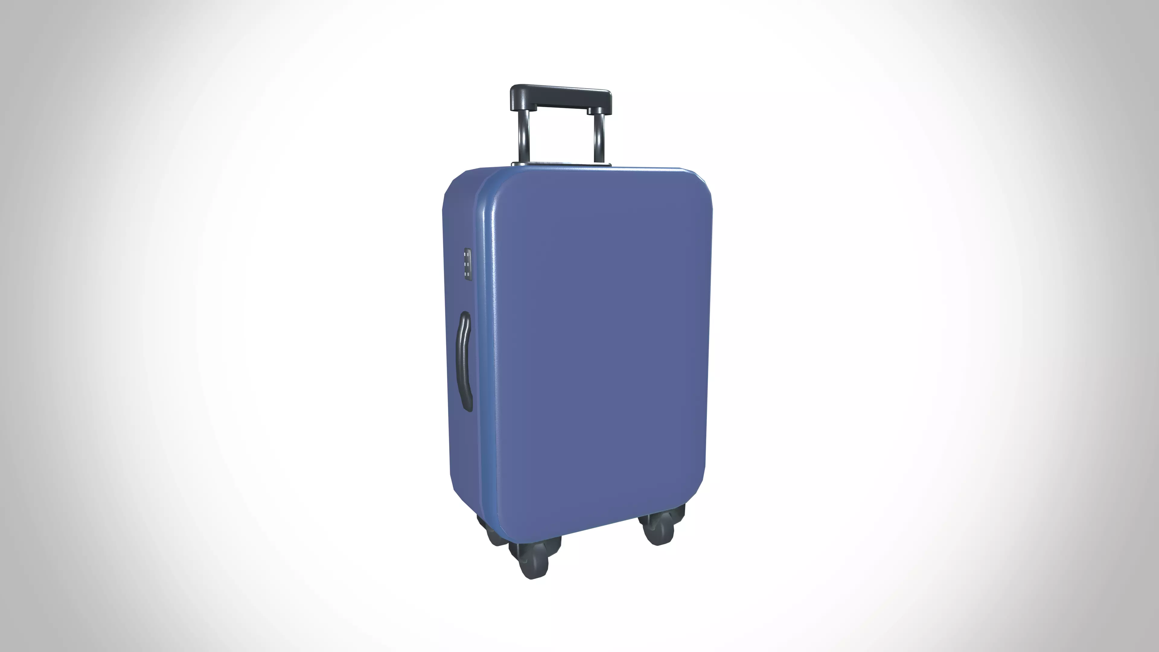 Luggage bag Low-poly 3D model_0