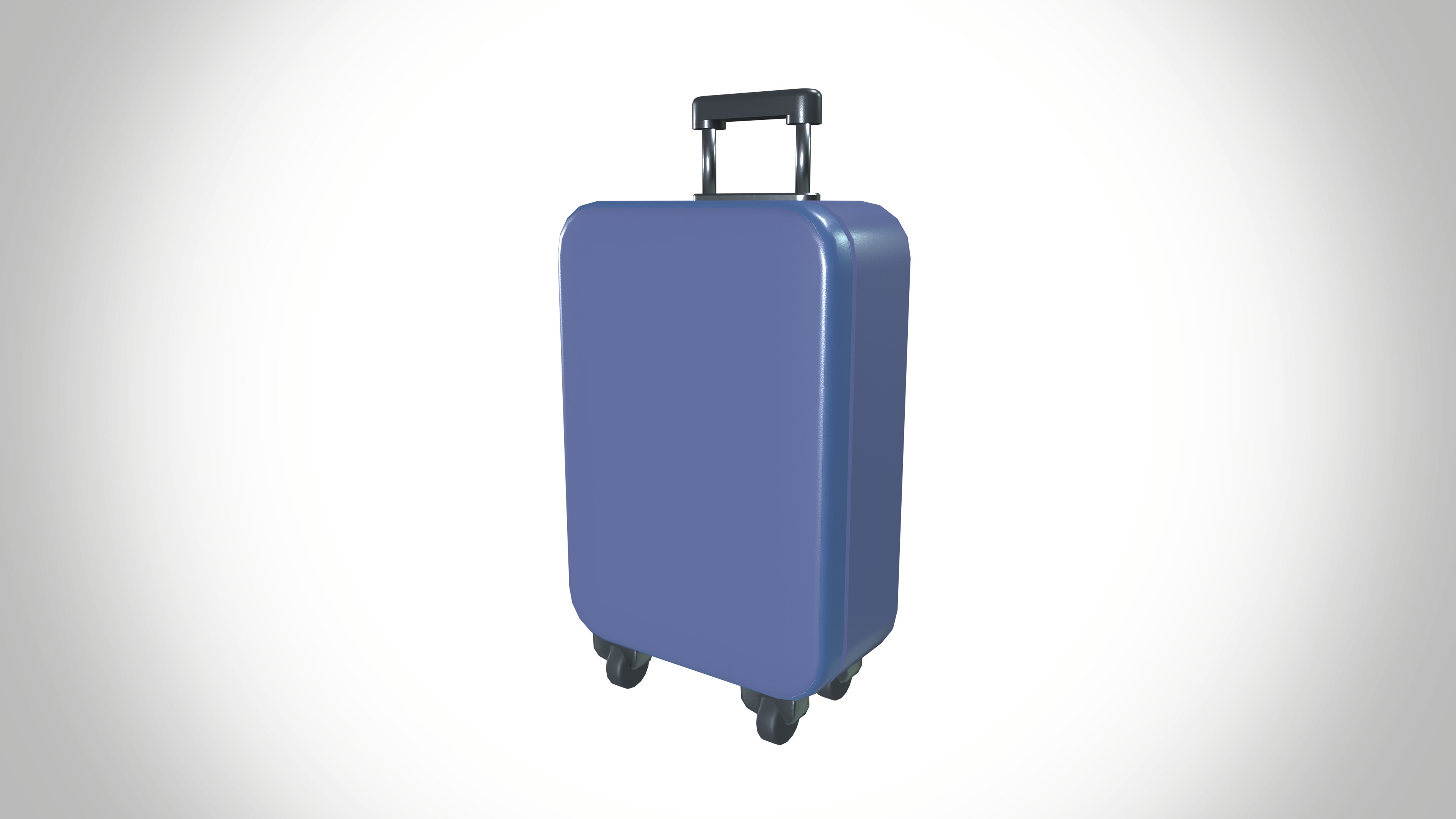 Luggage bag Low-poly 3D model_2