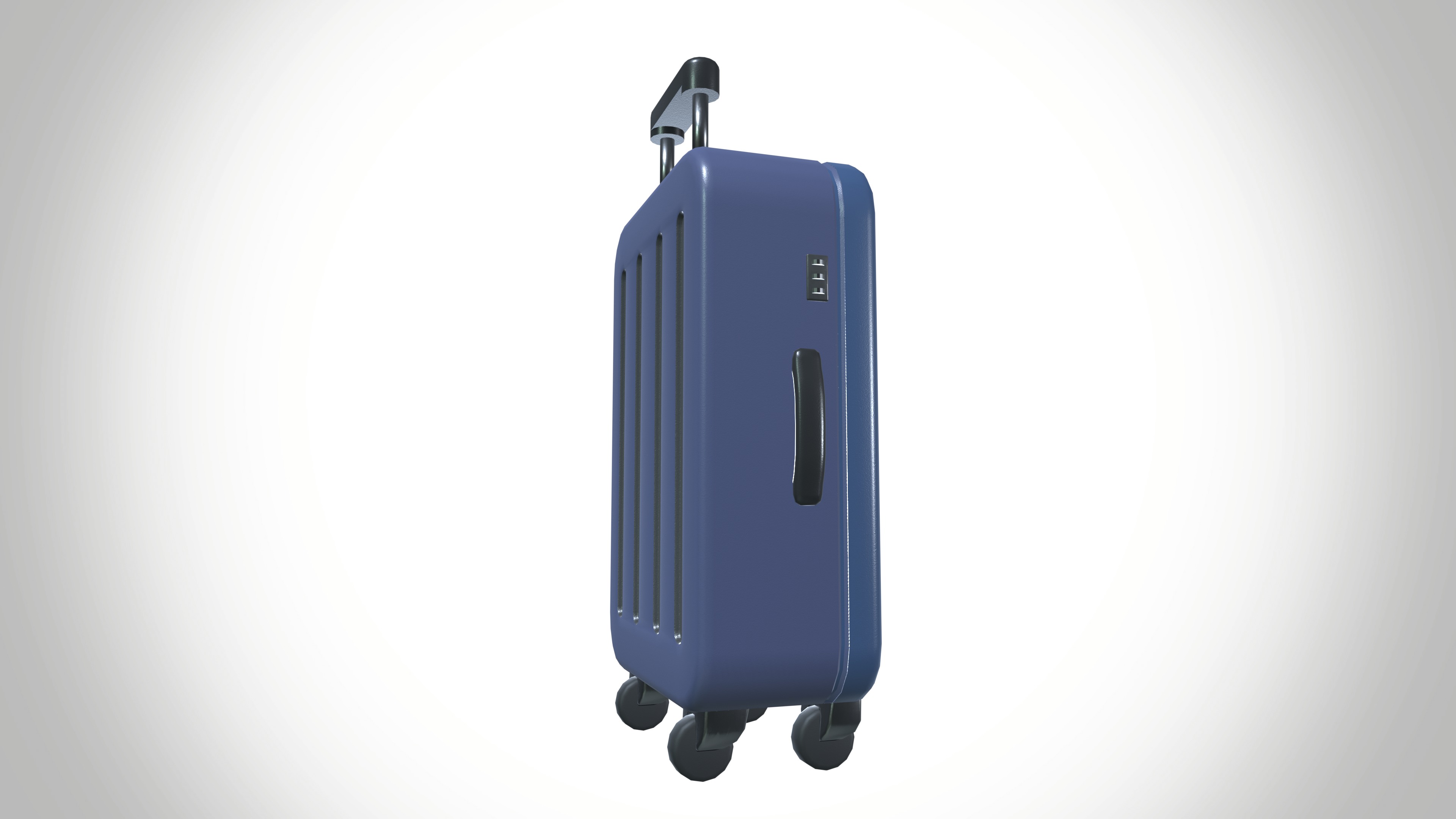 Luggage bag Low-poly 3D model_5