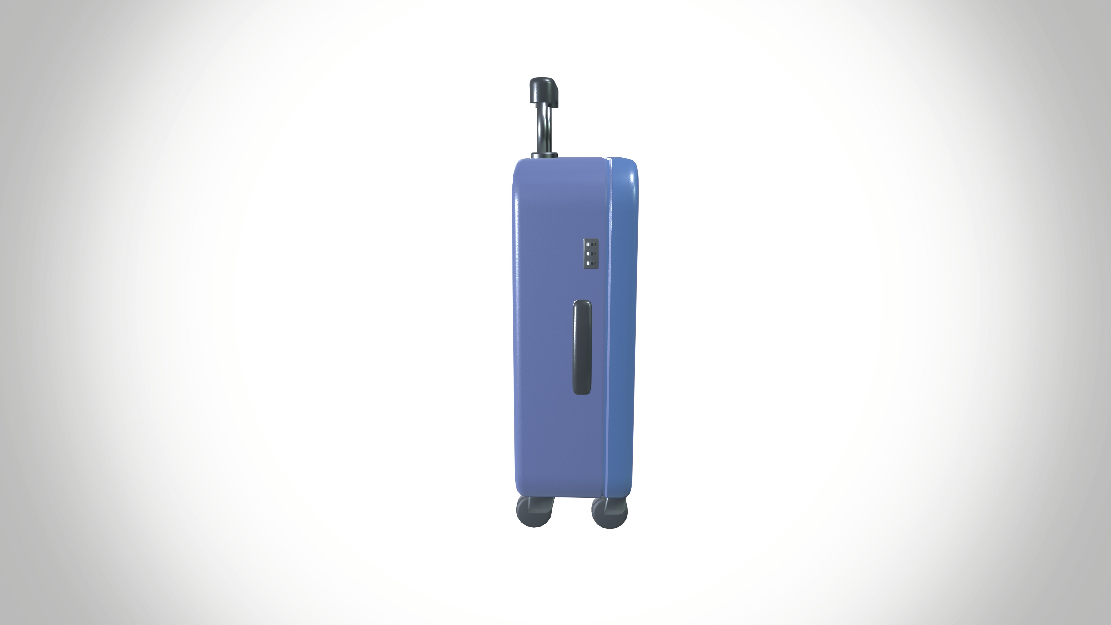 Luggage bag Low-poly 3D model_7