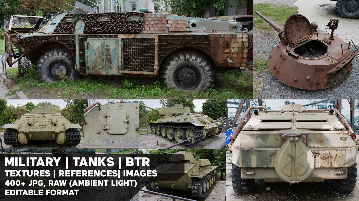 Photo Reference Military TANKS BTR Guns Metal Parts Vehicles Texture_38