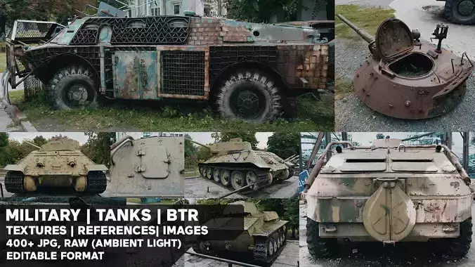 Photo Reference Military TANKS BTR Guns Metal Parts Vehicles Texture
