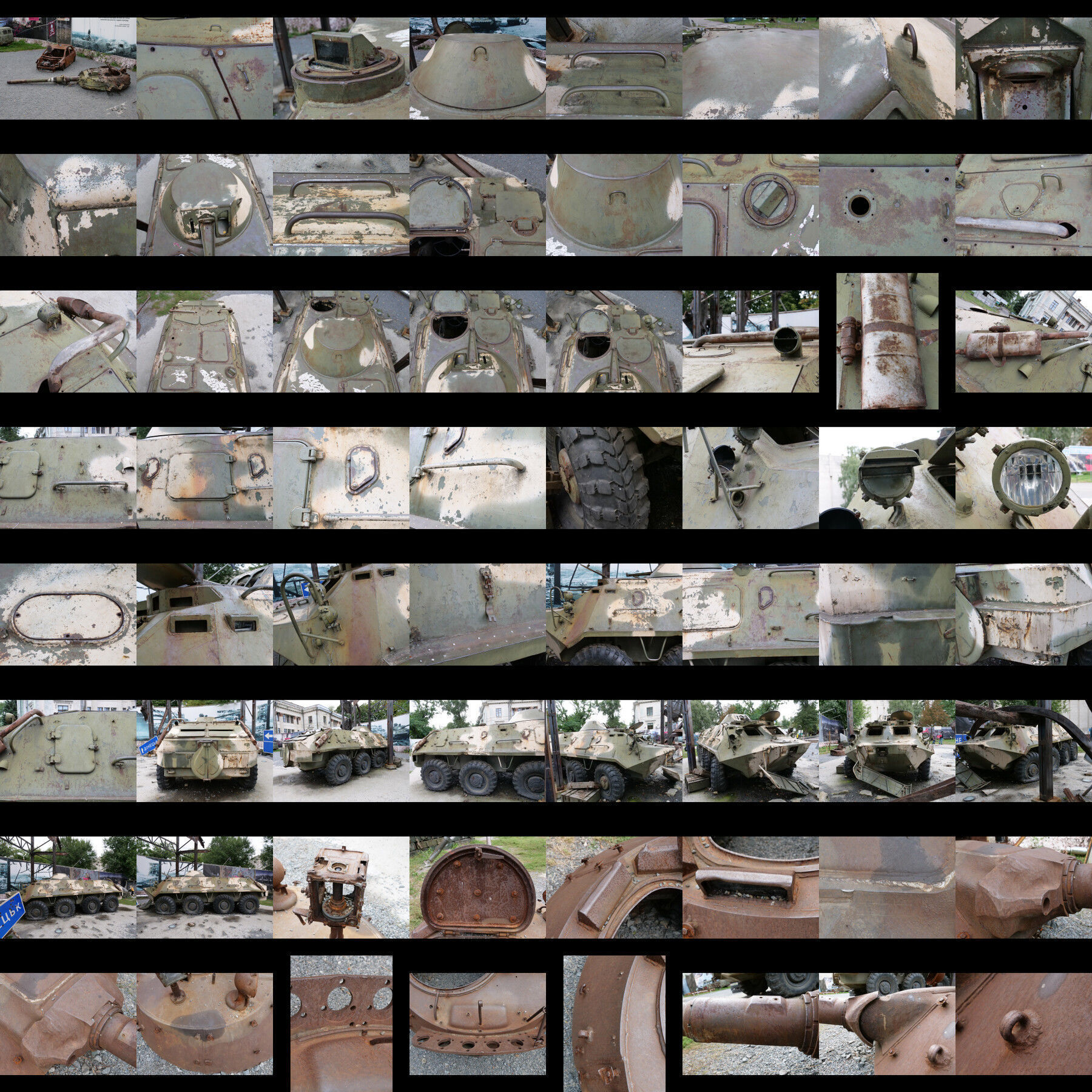 Photo Reference Military TANKS BTR Guns Metal Parts Vehicles Texture_6