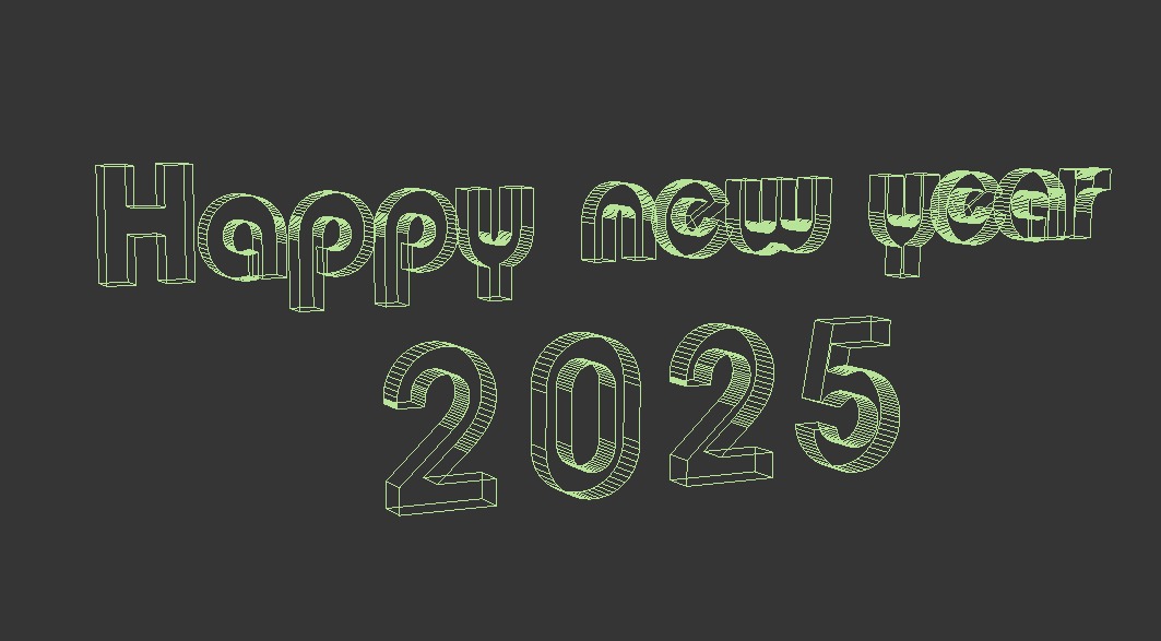 2025 - happy new YEAR  3D model_4