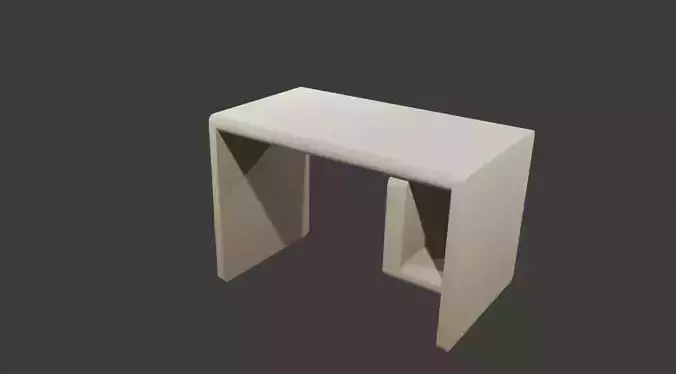3D model of computer table Low-poly 3D model