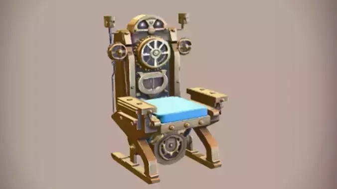 golden steampunk-style chair